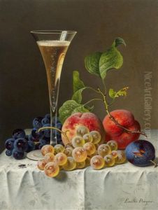 Stillleben Mit Sektflote by Emilie Preyer