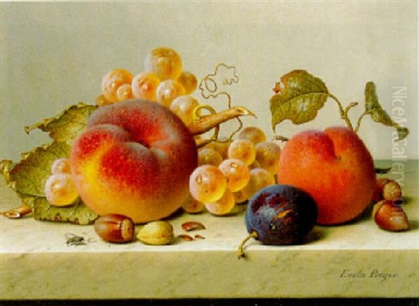 Stilleven Met Vruchten Op Een Plint - view 1
