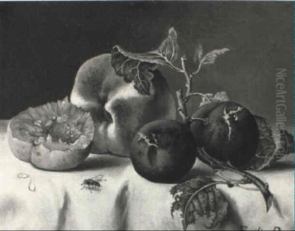 Nature Morte Aux Peches Et Aux Prunes - view 1