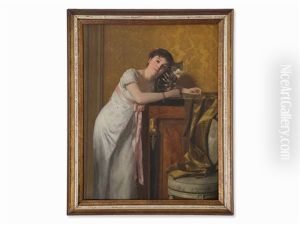 Portrait With Cat by Paul Preyer