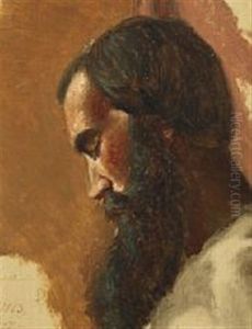 A Man's Portrait by Albert Thorvald Josef Price