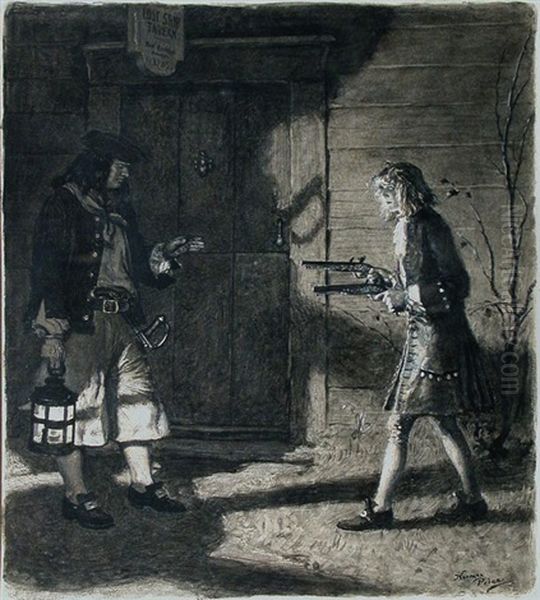 Girl With Drawn Horse Pistols (illus. For Liberty) - view 1