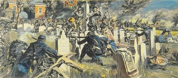 Captured Woman Spy Brought Into Union Camp (illus. For Cosmopolitan) - view 1