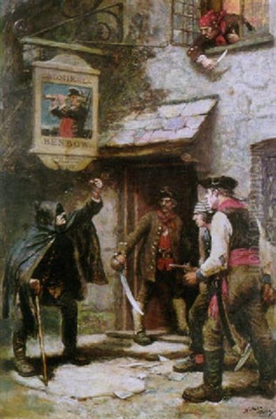 Confrontation Outside The Admiral Benhow Inn - view 1