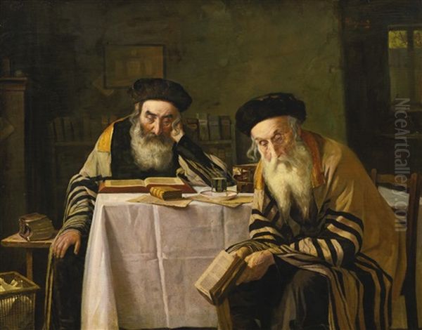 Rabbis At A Table - view 1