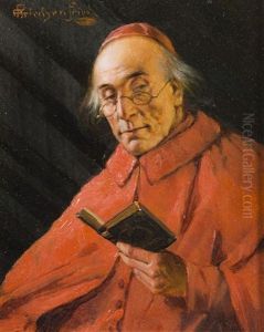 Reading Cardinal by Alois Heinrich Priechenfried