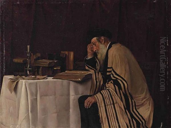 Rabbi Studying - view 1