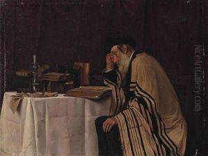 Rabbi Studying by Alois Heinrich Priechenfried