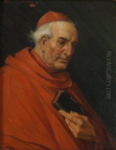 Roter Kardinal Mit Buch