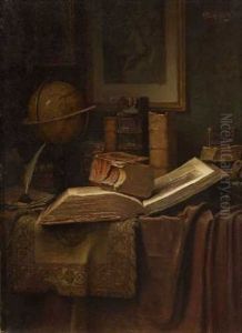 Stillleben Mit Buchern by Alois Heinrich Priechenfried
