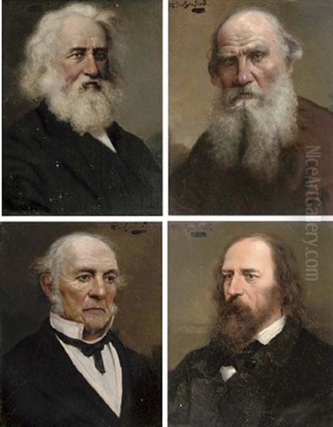 Portrait Of Henry Wadsworth Longfellow (+ 3 Others; 4 Works, Various Sizes) - view 1