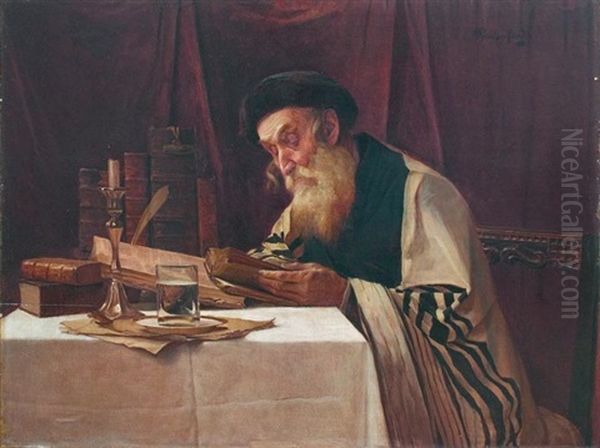 A Rabbi Studying The Torah - view 1