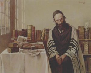 Rabbi In Contemplation by Alois Heinrich Priechenfried