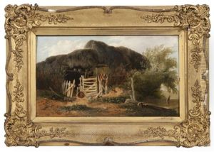 A Tumbledown Shed By A Stream by Alfred Priest