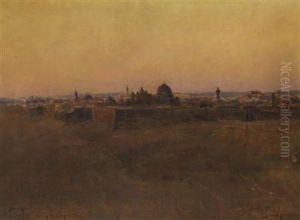 Jerusalem From The Mt. Of Olives by Bertram Walter Priestman