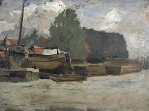 Near Dordrecht, Holland by Bertram Walter Priestman