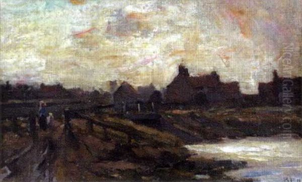A Village At Dusk - view 1