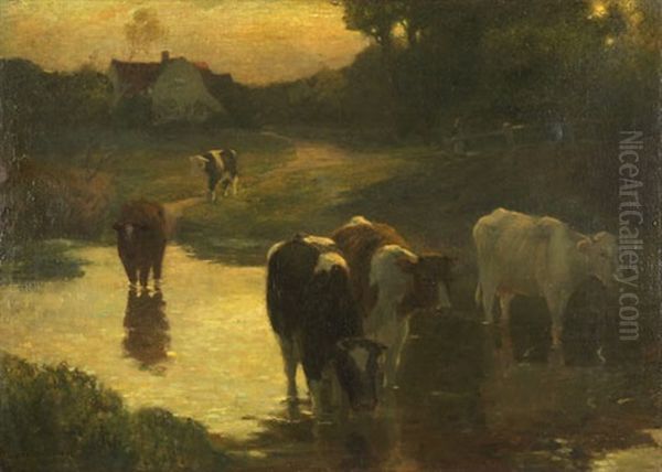 Cattle At The Water's Edge - view 1