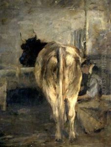 Milking Time by Bertram Walter Priestman