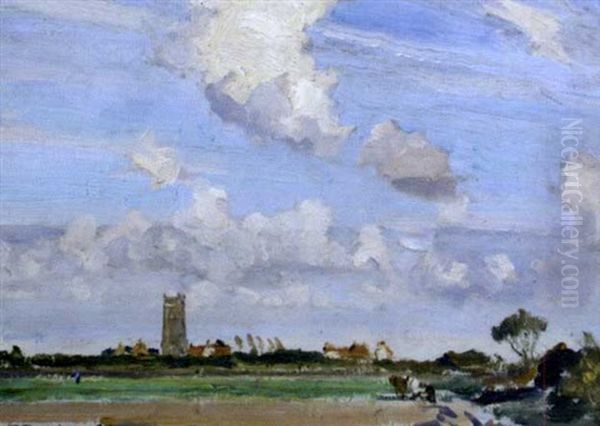 An October Afternoon, Alberswick Church, Suffolk - view 1