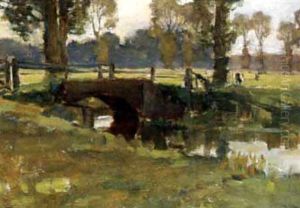 Evening At Little Glenham by Bertram Walter Priestman