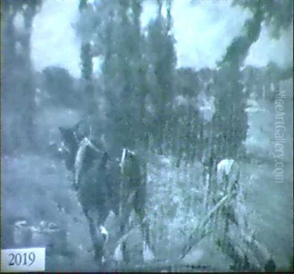 Farmer With Horse-drawn Plow - view 1