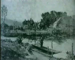 The Village Ferry by Bertram Walter Priestman