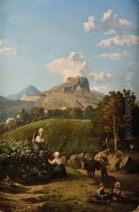 Les Vendanges Dans Le Midi by Romain Etienne Gabriel Prieur