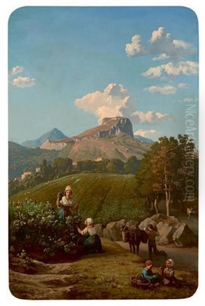 Scene De Vendanges En Provence - view 1