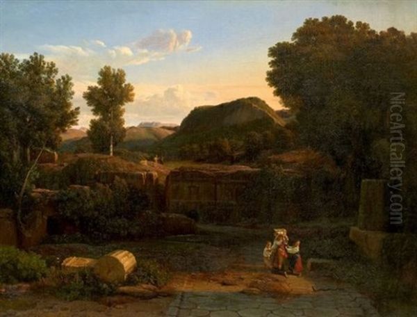 Vue Des Tombeaux Pres De Rome - view 1