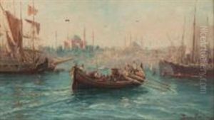 Constantinople, Sainte-sophie Depuis Le Bosphore