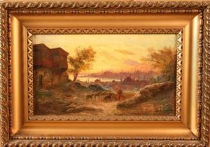 Berger Et Son Troupeau Devant Istanbul