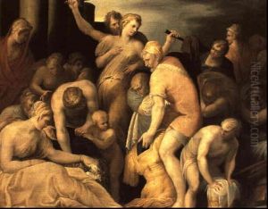 La Spartizione Del Bottino Di Troia by Francesco Primaticcio