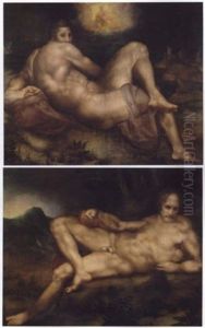 Le Jour & Le Crepusule by Francesco Primaticcio