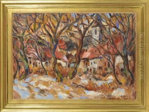 Village Derriere Les Arbres by Andre Julien Prina