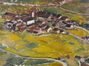 Paysage Avec Village Ensoleille by Andre Julien Prina