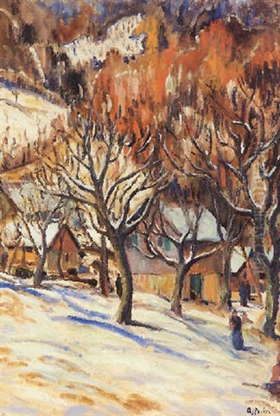Village Anime Sous Le Neige - view 1