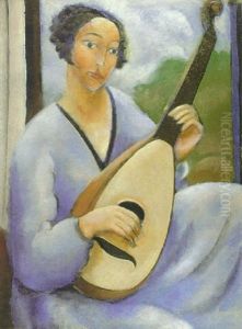 Femme A La Mandoline