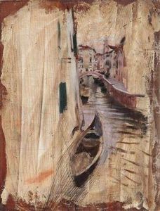 View Into A Venetian Canal by Giovanni Boldini