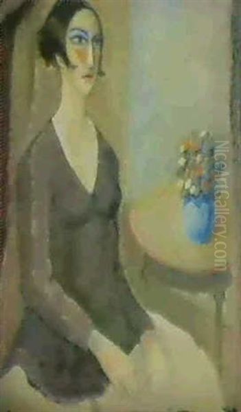 Junge Frau Mit Sinnendem Blick - view 1