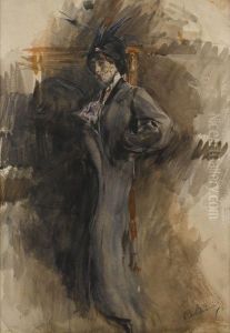 Jeune Dame En Toilette De Sortie by Giovanni Boldini