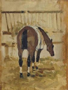 A L"ecurie by Rene Pierre Charles Princeteau