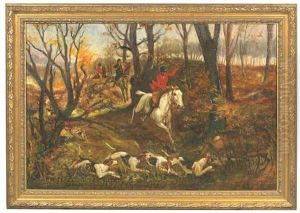 Parforcejagd Im Herbstlichen Wald