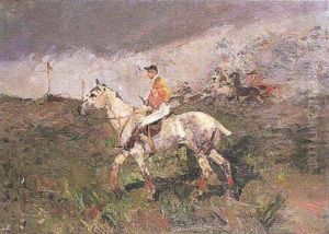Jockey A Cheval by Rene Pierre Charles Princeteau