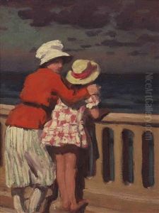 Woman And Child At The Seaside; Figures On A Beach (2 Works) Woman And Child At The Seaside; Figures On A Beach (2 Works)