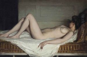 Reclining Nude by Rene Xavier Francois Prinet