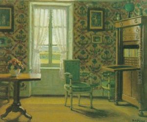 Un Coin De L'atelier (partie Salon) De Bourbonne by Rene Xavier Francois Prinet