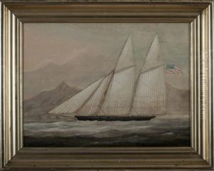 American Schooner Under Full Sail by James Fulton Pringle