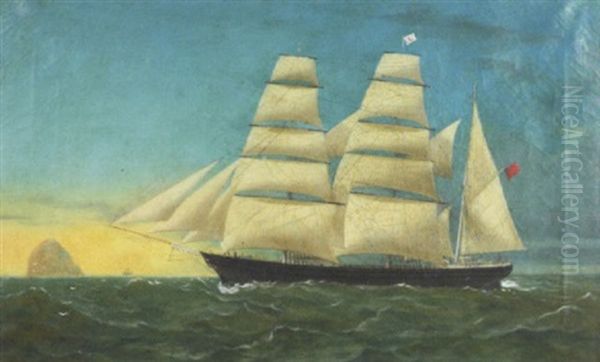 Canadian Bark Passing The Ailsa Craig - view 1