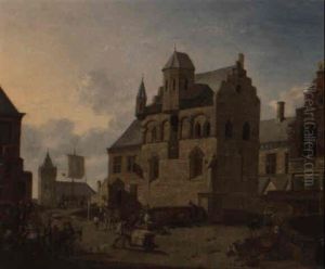 Un Marche Sur La Place D'une Ville Hollandaise